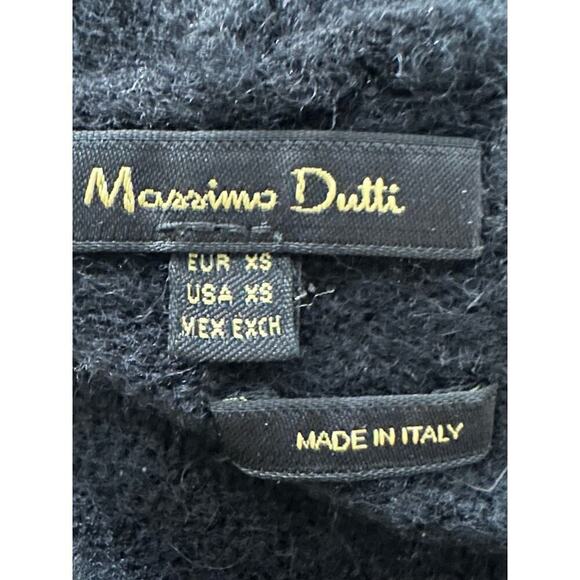 MASSIMO DUTTI Black Wool Blend Soft Turtleneck Sweater - Sz XS - Picture 3 of 4